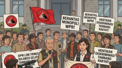 LSM Trinusa DPW Sulsel Kecam Keras Pelayanan Publik Dinas ESDM Sulsel: Birokrasi Tertutup, Diduga Ada “Orang Luar” dan Praktik Monopoli WPR